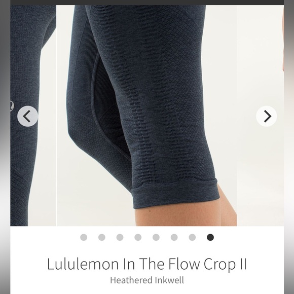 Lululemon In The Flow Crop II Heathered Inkwell - Picture 2 of 6